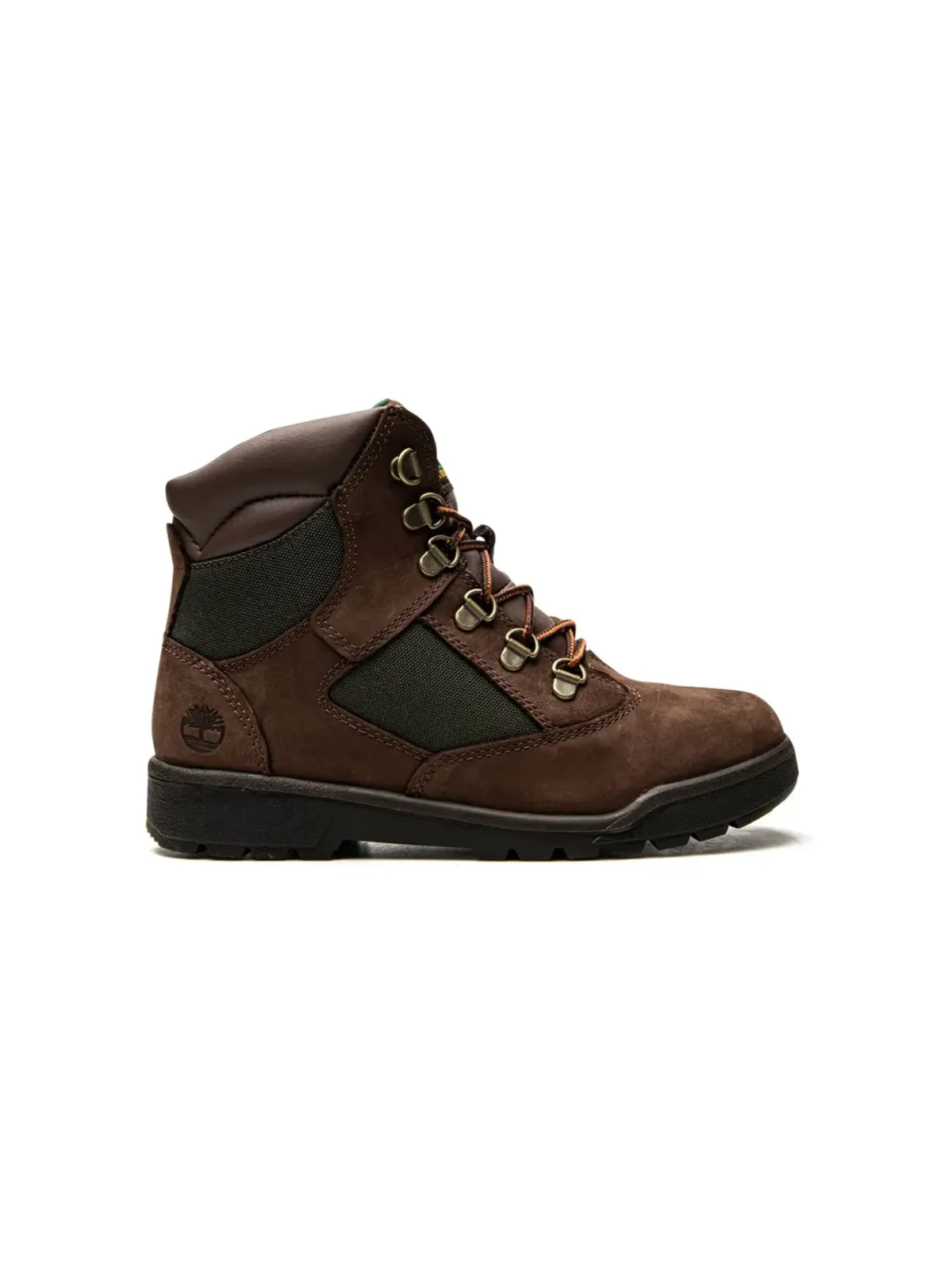 Timberland Kids フィールド ブーツ（ブラウン/グリーン） - 画像2