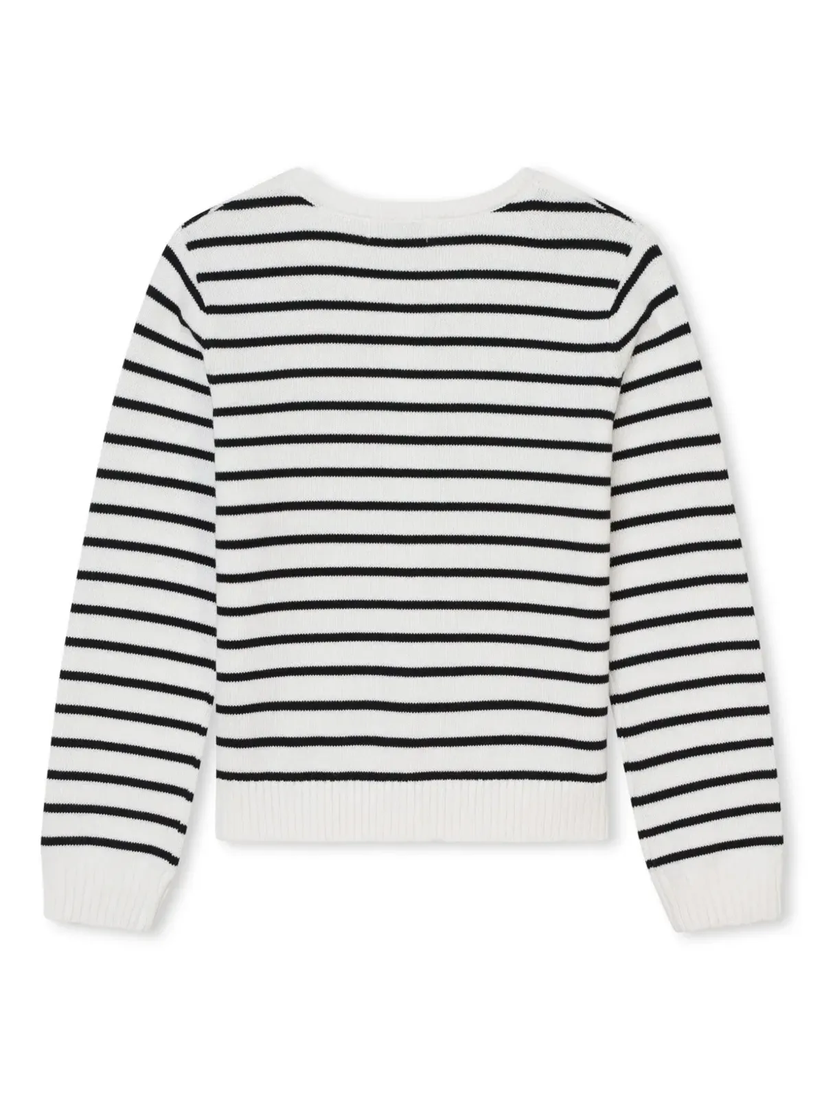 SONIA RYKIEL ENFANT ストライプ ロゴプリント ニットカーディガン - 画像2