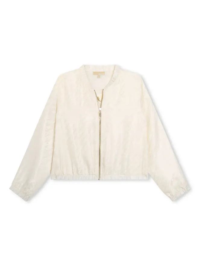 Michael Kors Kids Michael Kors Kids ロゴジャカード サテン ボンバー ジャケットの商品画像
