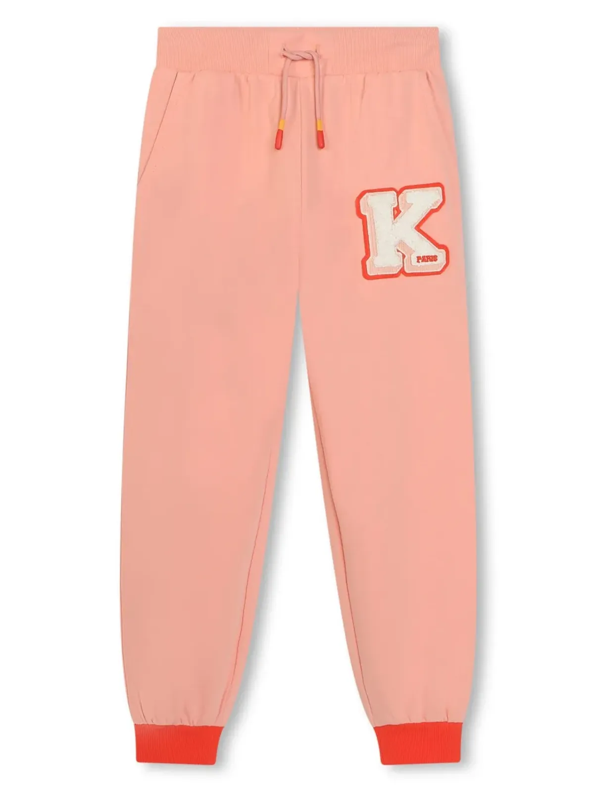 Kenzo Kids ロゴアップリケ ドローストリング トラックパンツ - オレンジ - 画像1