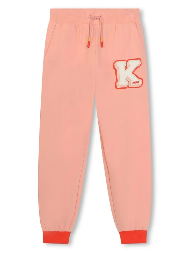 Kenzo Kids Kenzo Kids ロゴアップリケ ドローストリング トラックパンツ - オレンジの商品画像