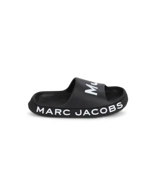 Marc Jacobs Kids アクア ロゴプリント スライド - サムネイル2