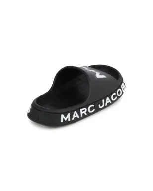 Marc Jacobs Kids アクア ロゴプリント スライド - サムネイル3