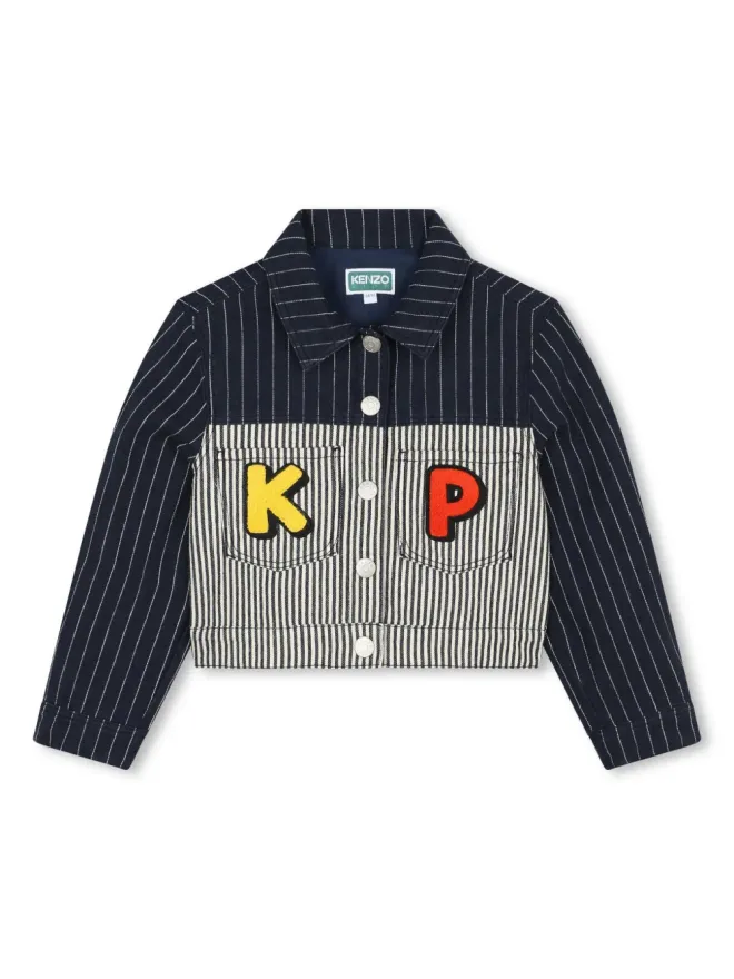 Kenzo Kids Kenzo Kids カラー・ブロックストライプデニムジャケットの商品画像