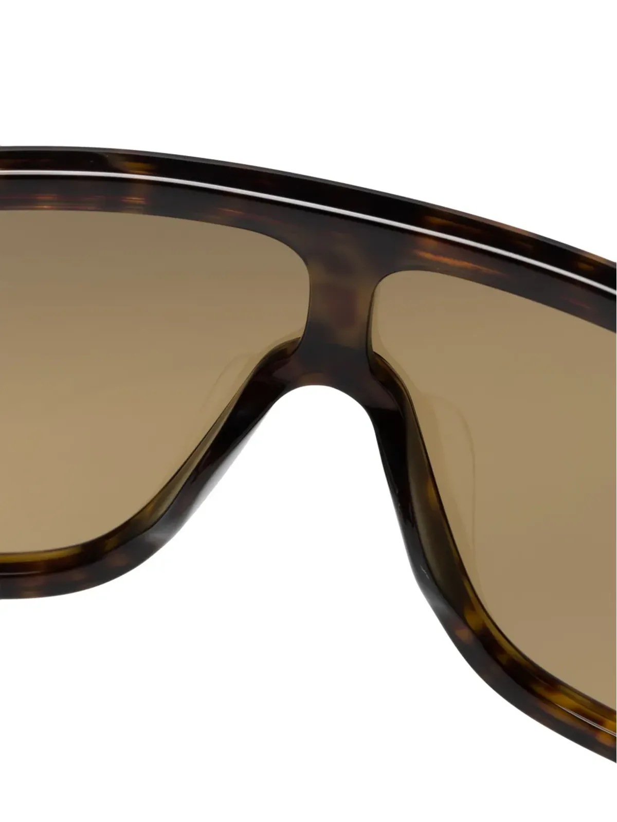 Alexander McQueen Eyewear スカルヒンジ・シールドフレーム サングラス（ブラウン） - 画像3