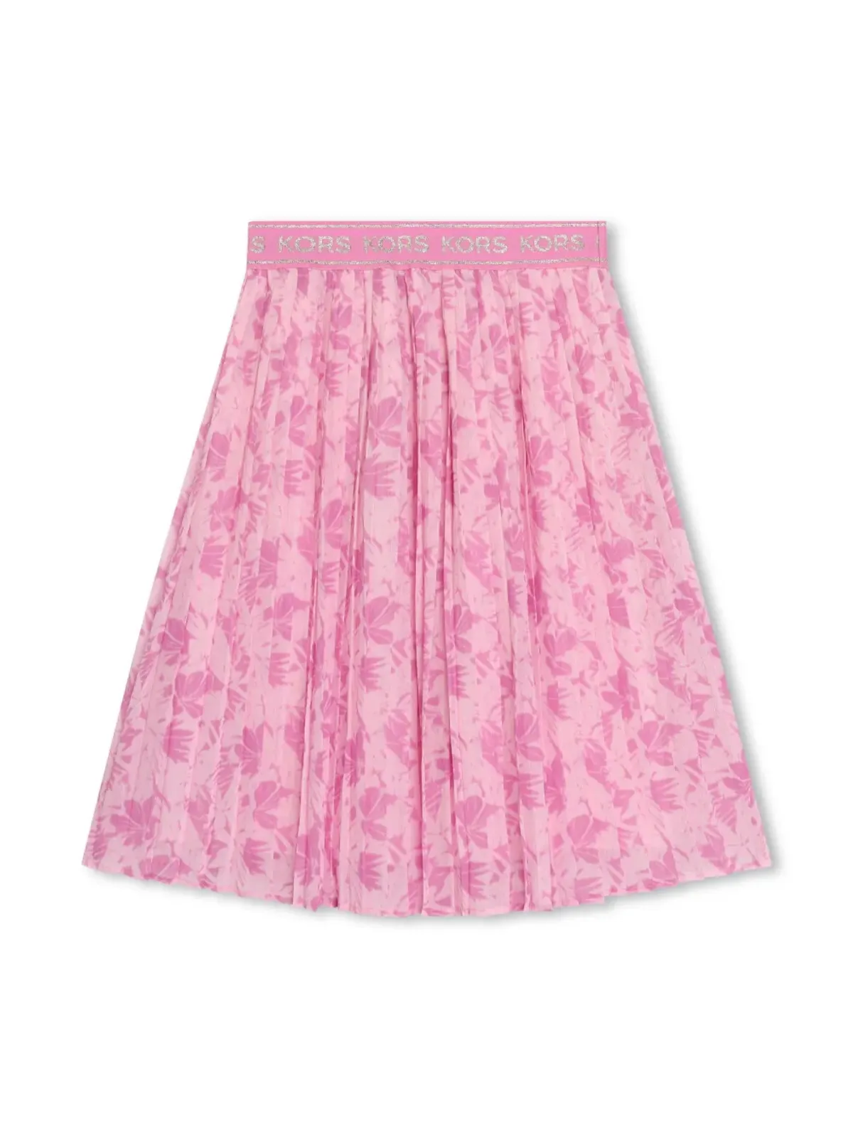 Michael Kors Kids 花柄プリーツミディスカート - ピンク - 画像2