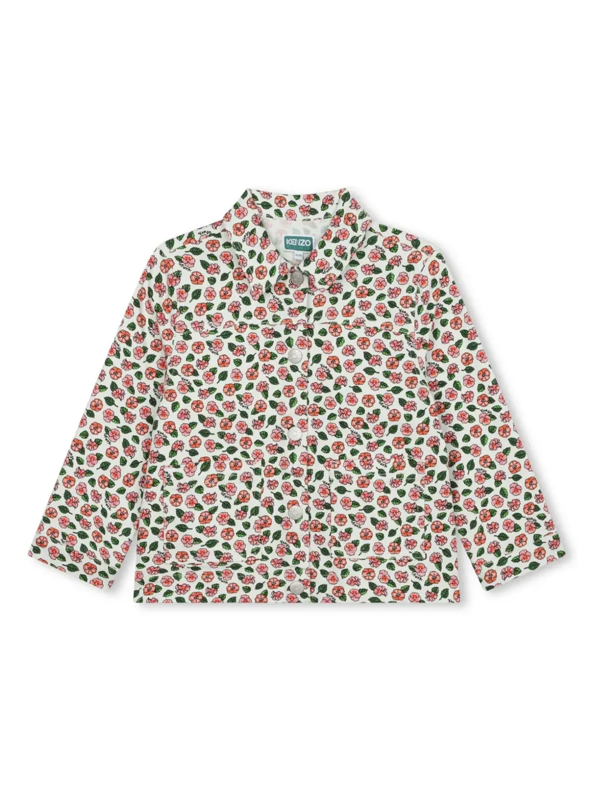 Kenzo Kids ボケ花柄プリント ボタンフロント ジャケット - 画像1