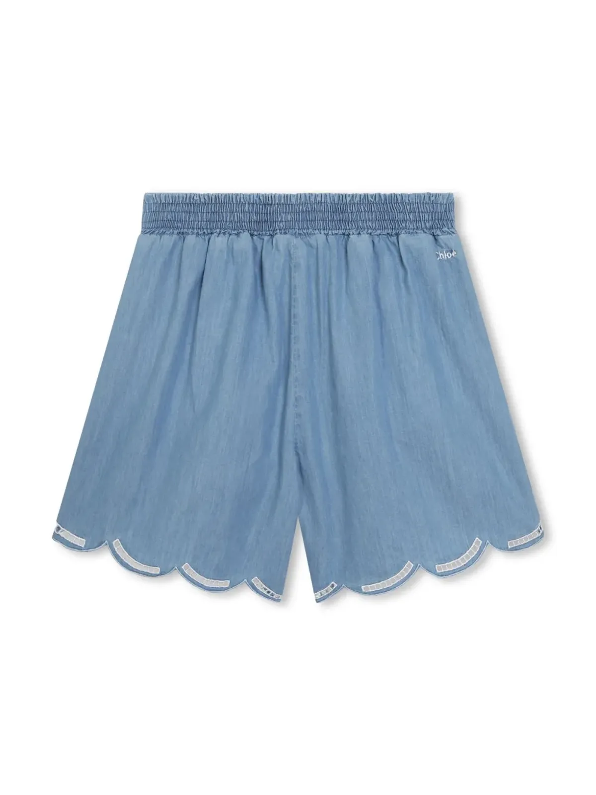 Chloé Kids 結び紐付きオーガニックコットンショーツ - Blue - 画像2