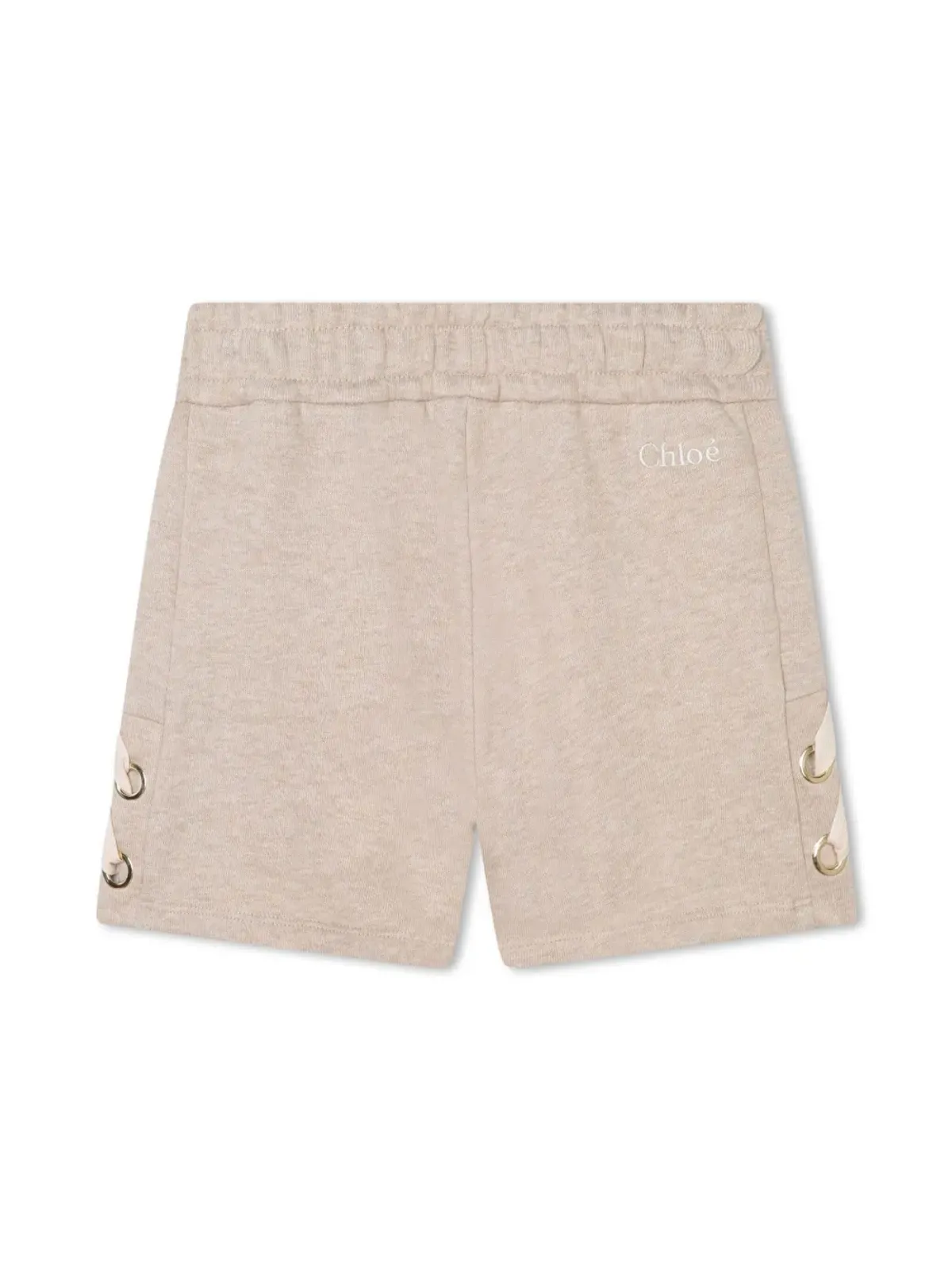 Chloé Kids ロゴ刺繍コットンショーツ - 画像2