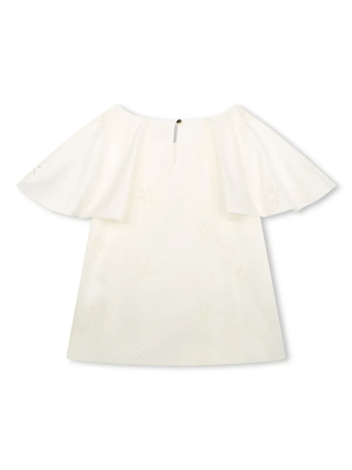 Chloé Kids ブロderie-anglaise オーガニックコットン ブラウス - 画像2