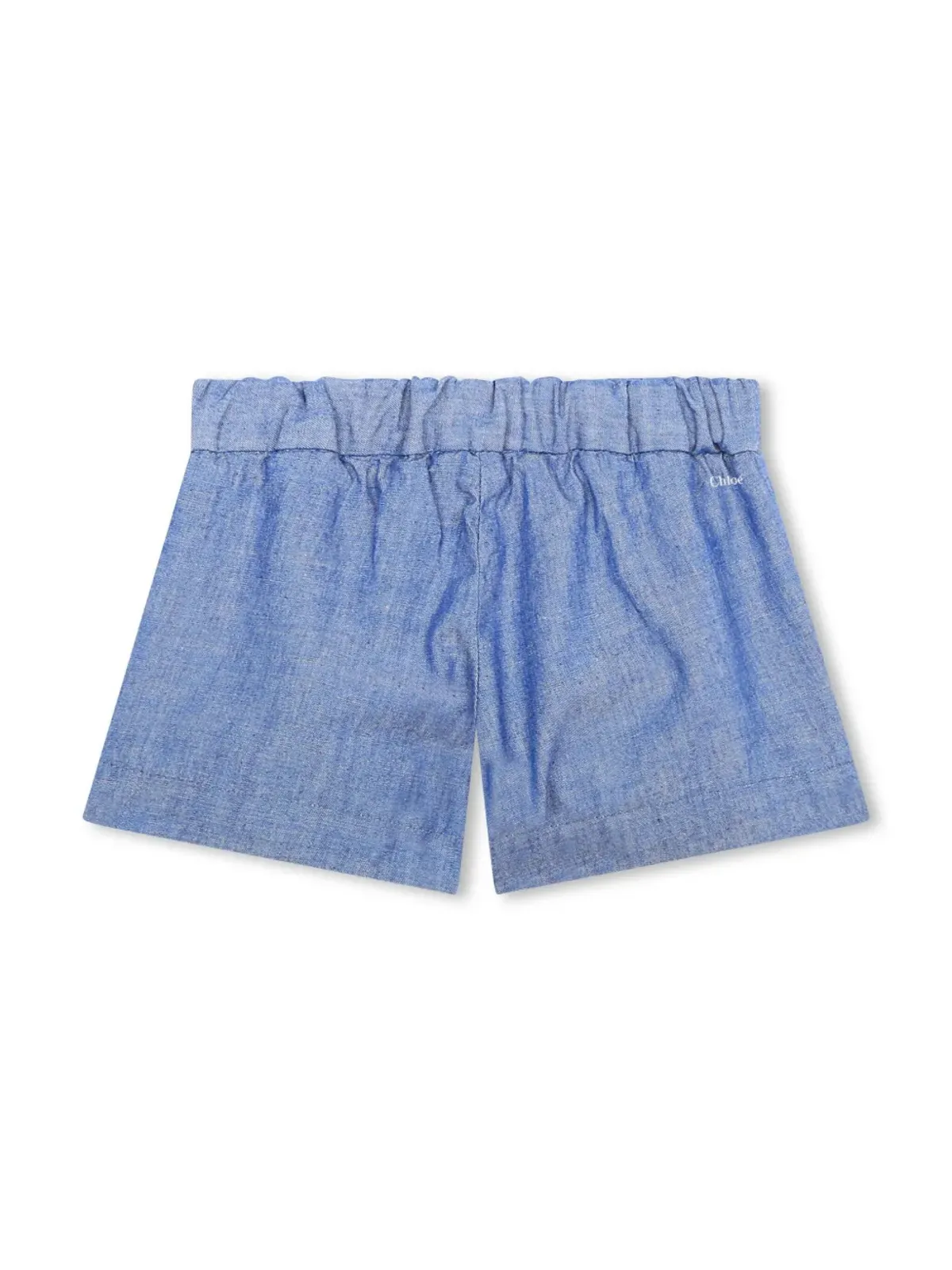 Chloé Kids 刺繍入りシャンブレーショーツ - 画像2