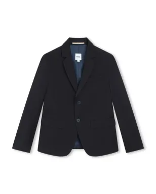 BOSS Kidswear ノッチド・ラペル付きシングルブレストブレザー - ブルー - サムネイル1