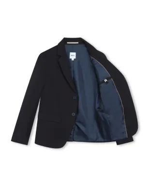 BOSS Kidswear ノッチド・ラペル付きシングルブレストブレザー - ブルー - サムネイル3