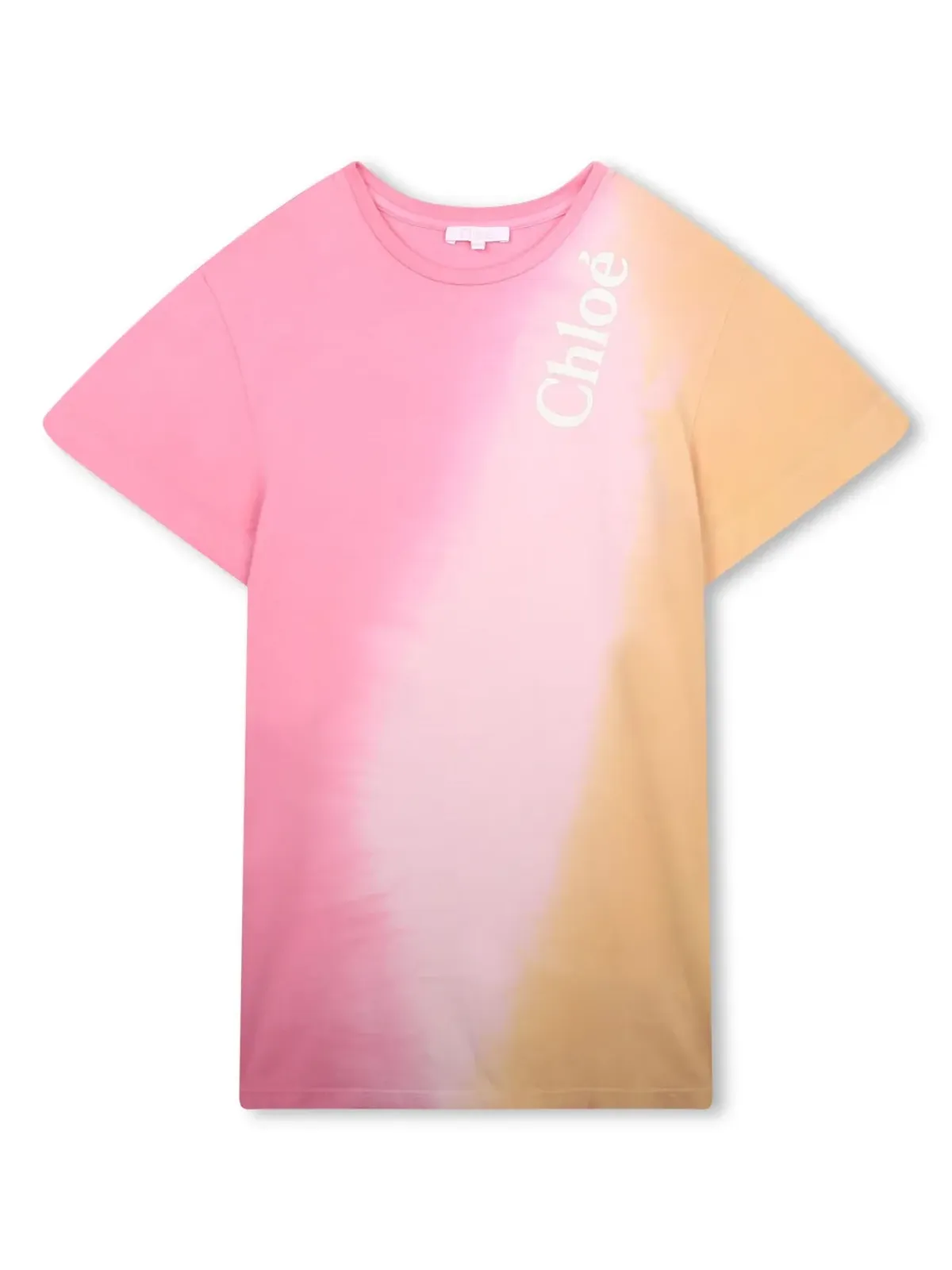 Chloé Kids ロゴプリント オーガニックコットン ドレス - 画像1