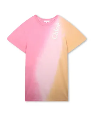 Chloé Kids ロゴプリント オーガニックコットン ドレス - サムネイル1