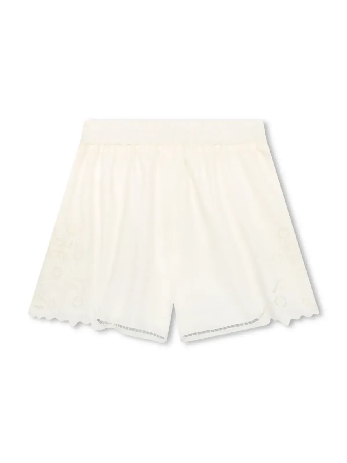 Chloé Kids 刺繍デザインのオーガニックコットンショーツ - 画像2