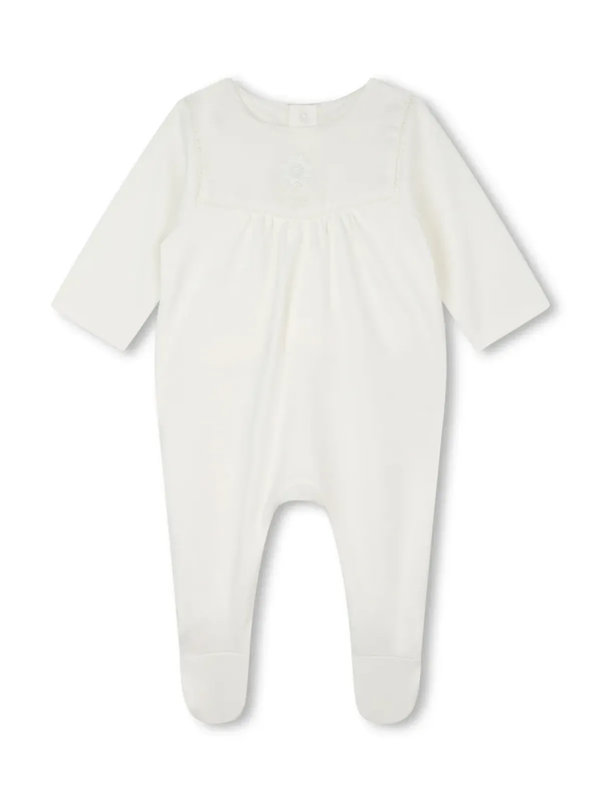 Chloé Kids ロゴ刺繍パジャマセット - 画像3