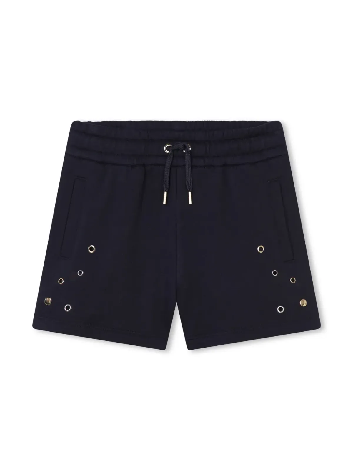 Chloé Kids アイレットディテール付き オーガニックコットン ショーツ - ブラック - 画像1