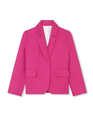 Chloé Kids notched-collar single-breasted blazer - Pink - サムネイル1