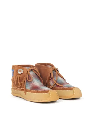 Maison Margiela ペンドルトン レザー ボートシューズ - ブラウン - サムネイル2