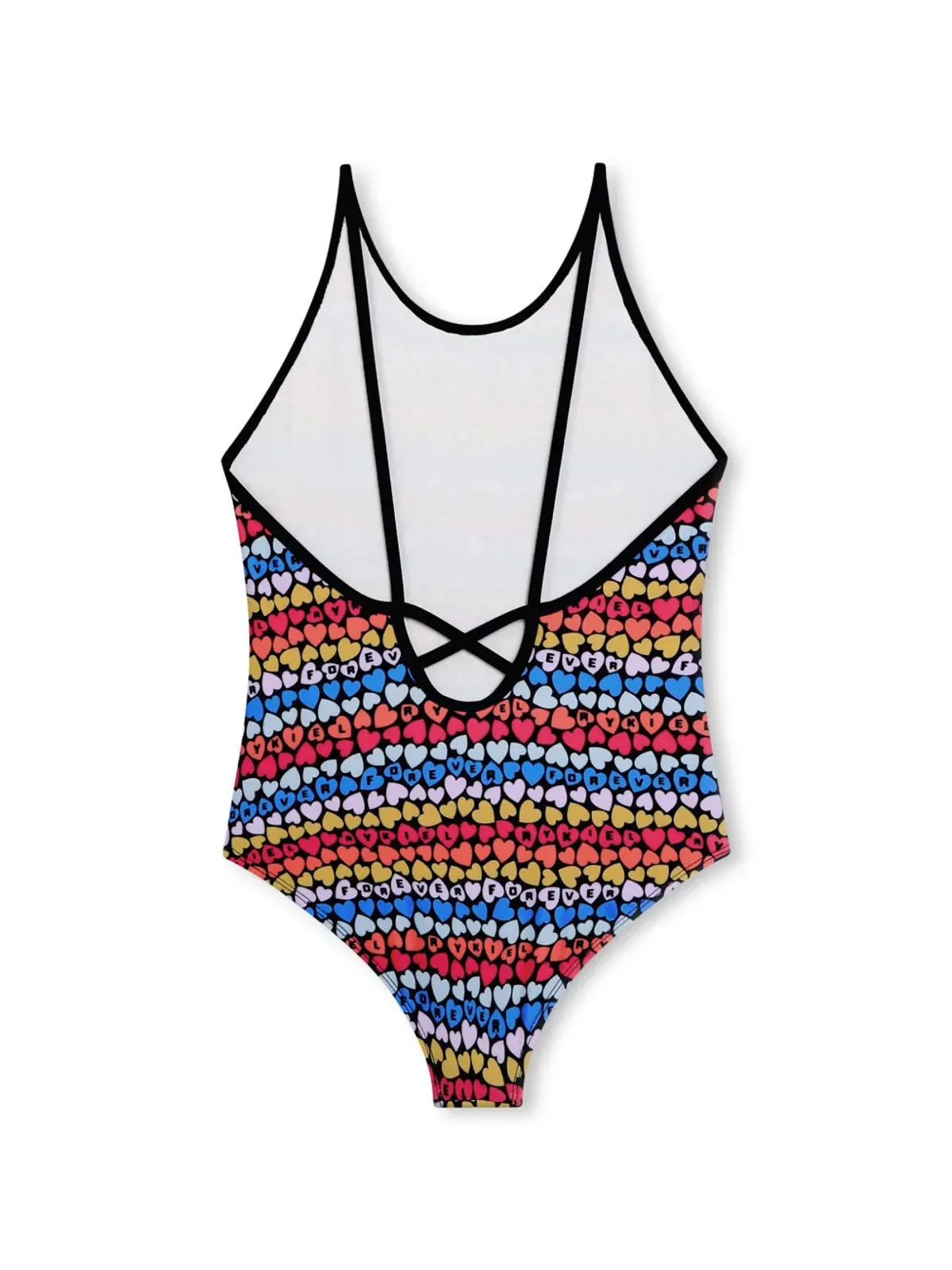 SONIA RYKIEL ENFANT ハートプリントストライプ水着 - 画像2