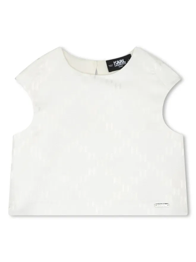 Karl Lagerfeld Kids Karl Lagerfeld Kids モノグラム柄ノースリーブトップスの商品画像