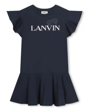 Lanvin Enfant ロゴプリント コットン ドレス - サムネイル1