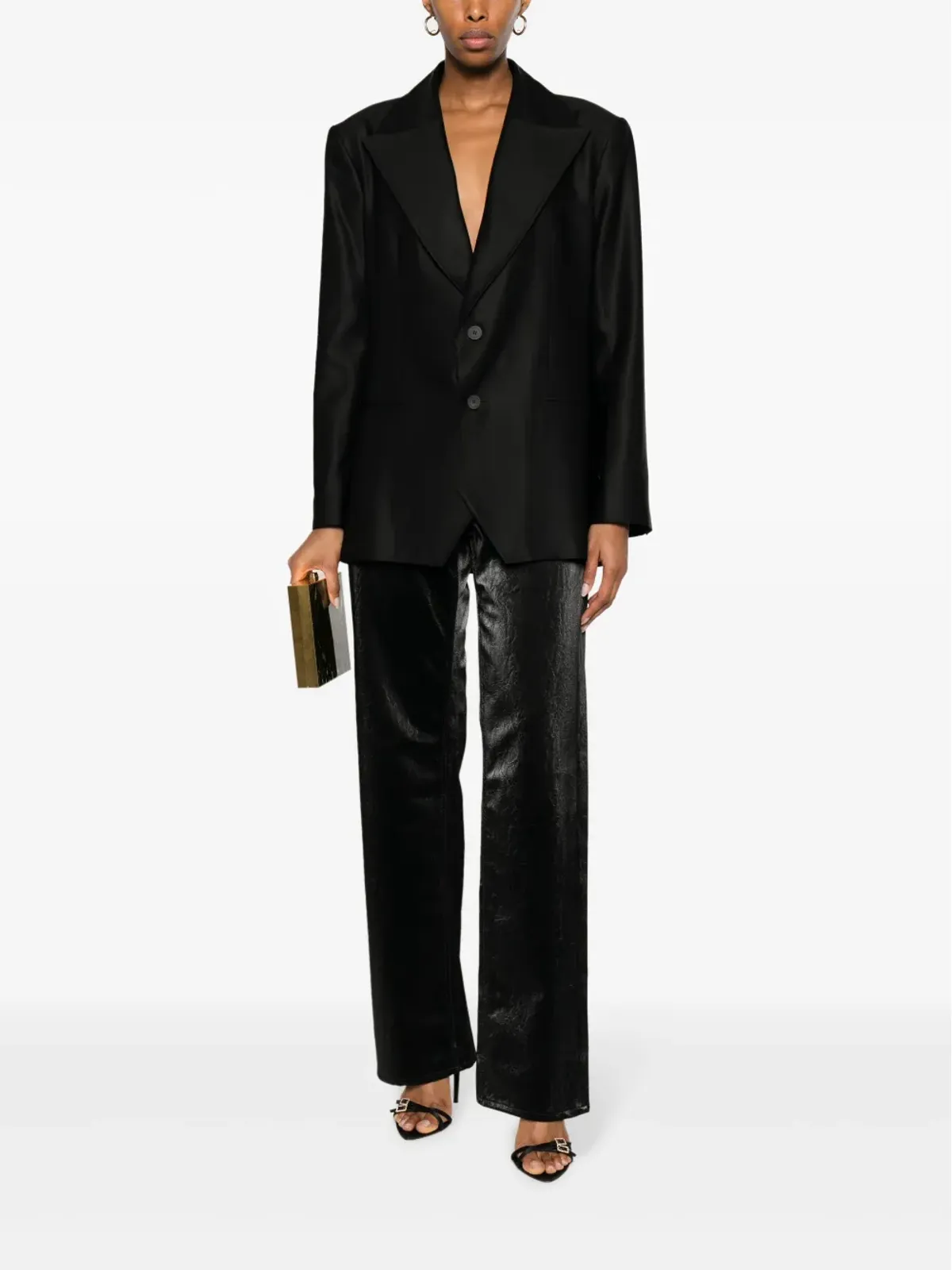 Saint Laurent ハイライズ・ワイドレッグ ジーンズ - 画像2