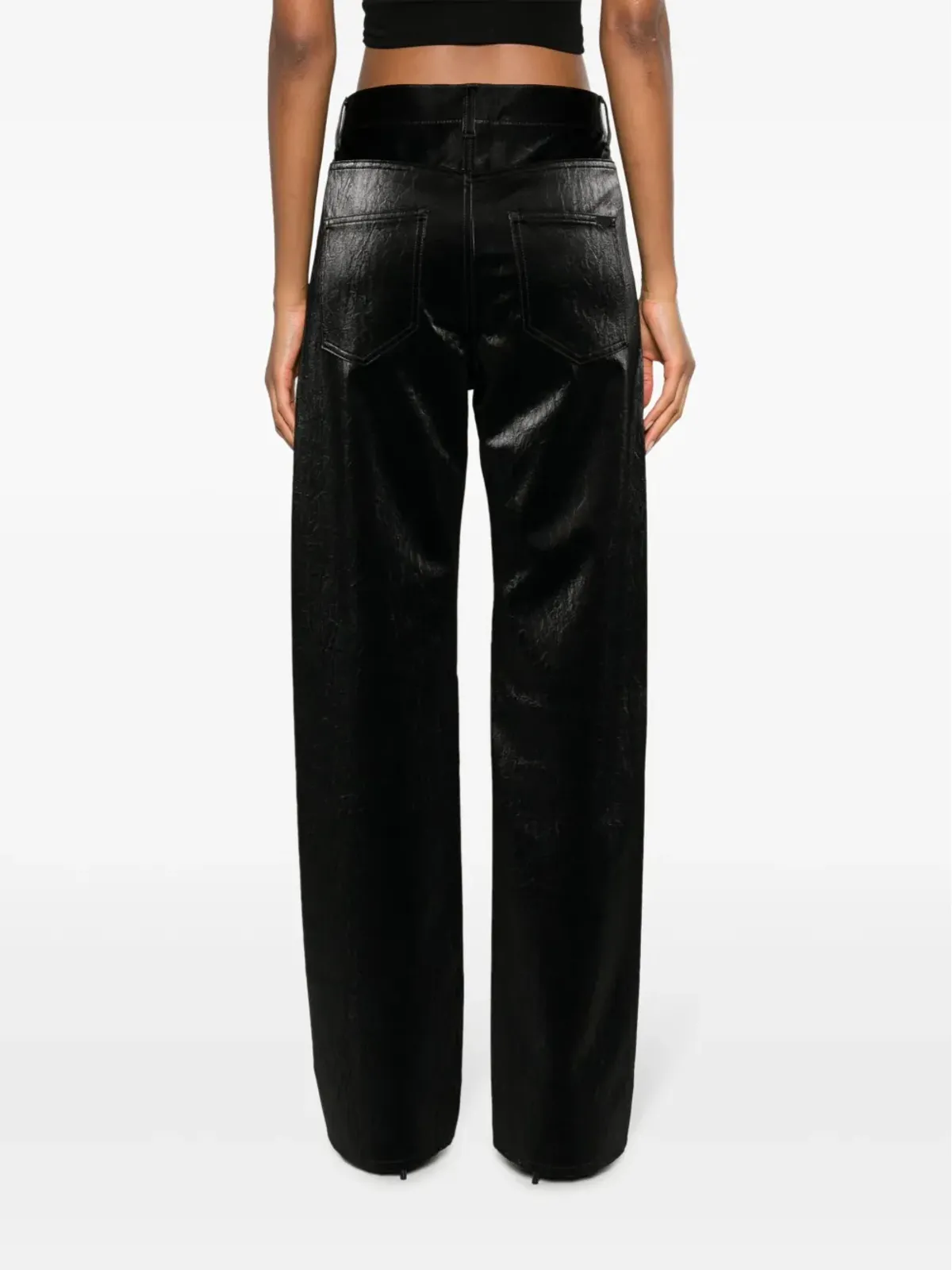 Saint Laurent ハイライズ・ワイドレッグ ジーンズ - 画像4