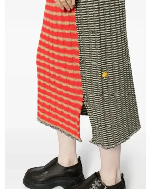 YANYAN KNITS チェック柄ニットスカート - サムネイル5