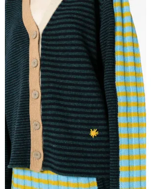 YANYAN KNITS ロゴ刺繍Vネックカーディガン - サムネイル5