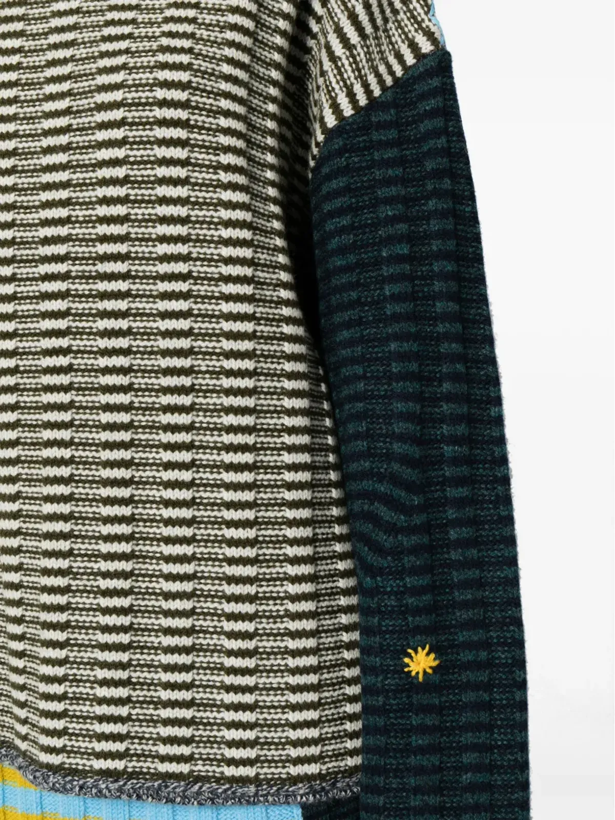 YANYAN KNITS ロゴ刺繍 ロールネック ジャンパー マルチカラー - 画像5