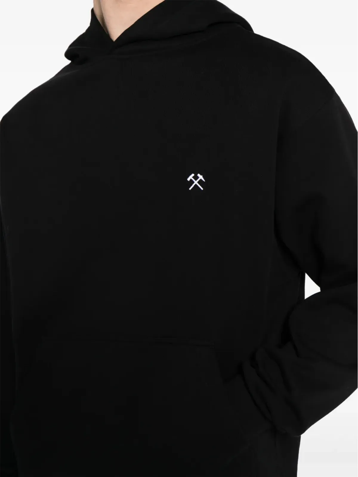 GmbH ロゴ刺繍オーガニックコットンフーディ - 画像5