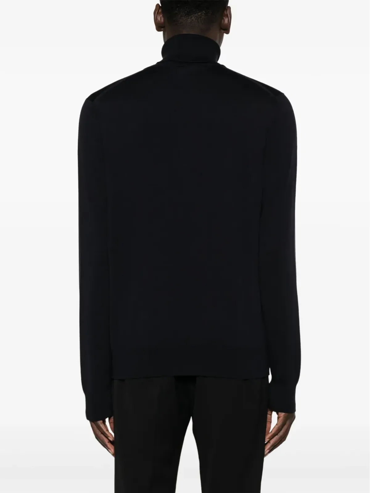 Dolce & Gabbana ロゴパッチ ロールネック ジャンパー ブルー - 画像4