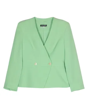 Giorgio Armani Pre-Owned 1990s ダブルブレスト シルク ブレザー - グリーン - サムネイル1