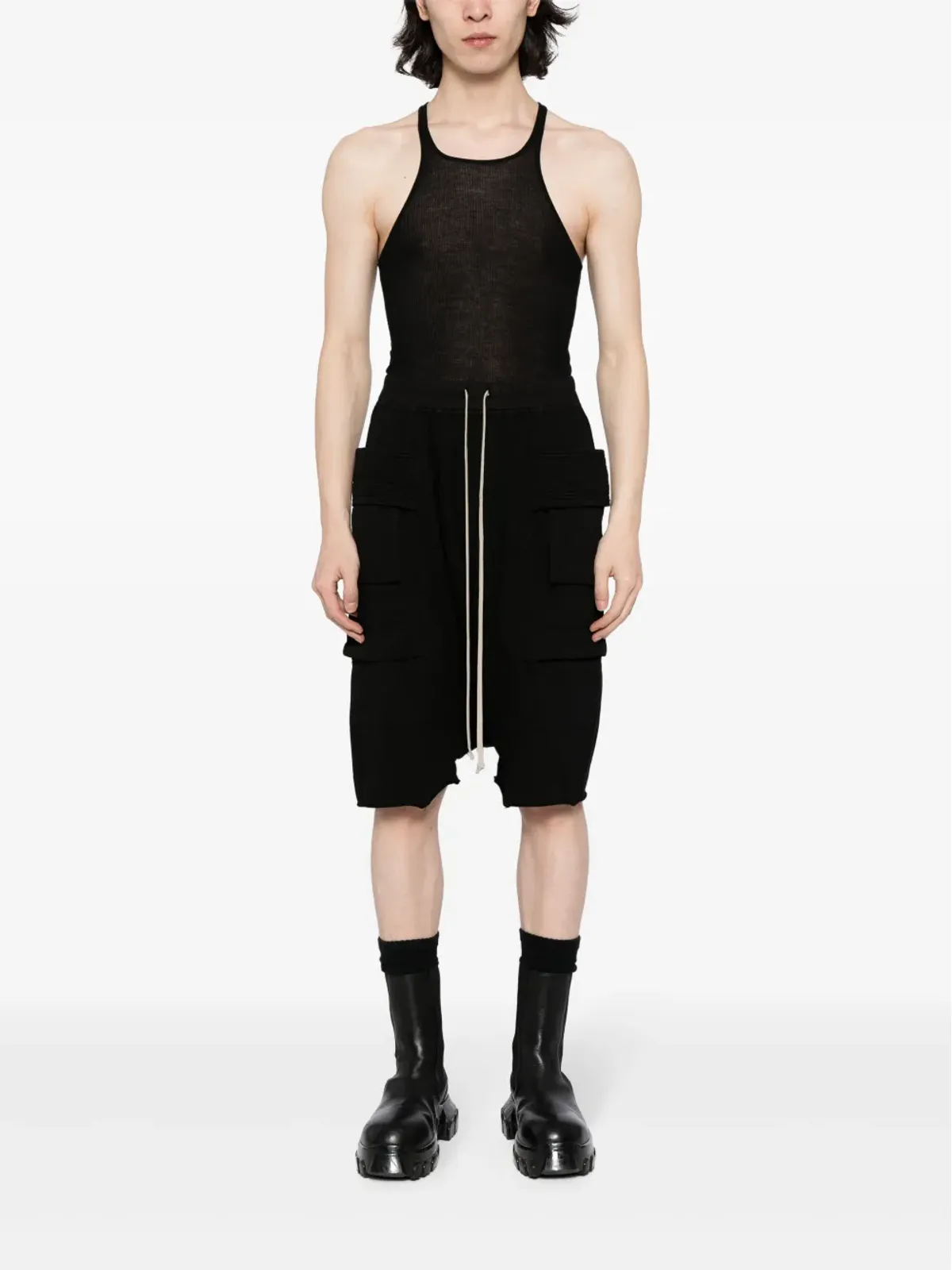 Rick Owens DRKSHDW ジャージー カーゴショーツ - ブラック - 画像2