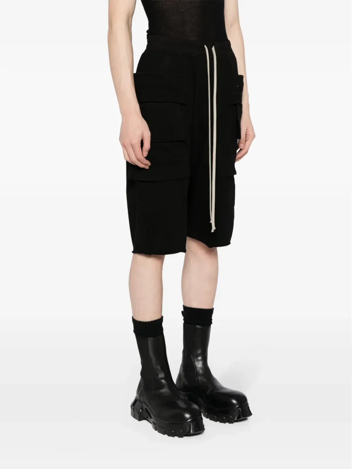 Rick Owens DRKSHDW ジャージー カーゴショーツ - ブラック - 画像3
