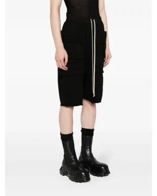Rick Owens DRKSHDW ジャージー カーゴショーツ - ブラック - サムネイル3