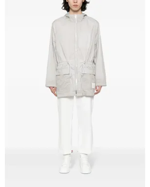 Thom Browne ジップアップ フード付きパーカ グレー - サムネイル2