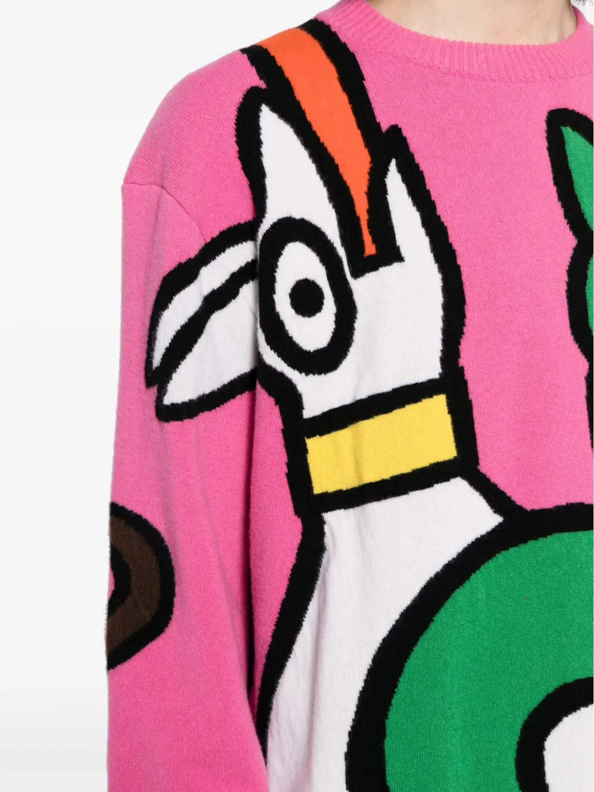 Walter Van Beirendonck Viper インターシャ編みウールジャンパー - マルチカラー - 画像5