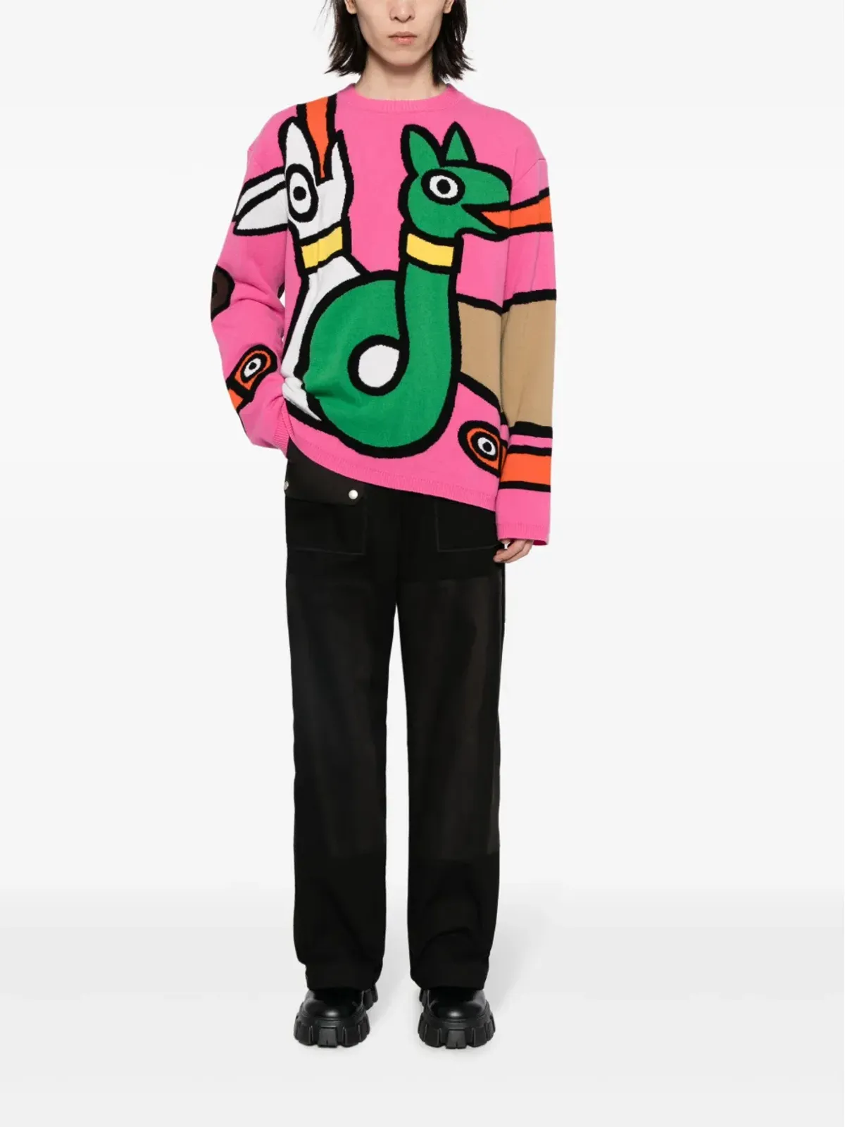 Walter Van Beirendonck Viper インターシャ編みウールジャンパー - マルチカラー - 画像2