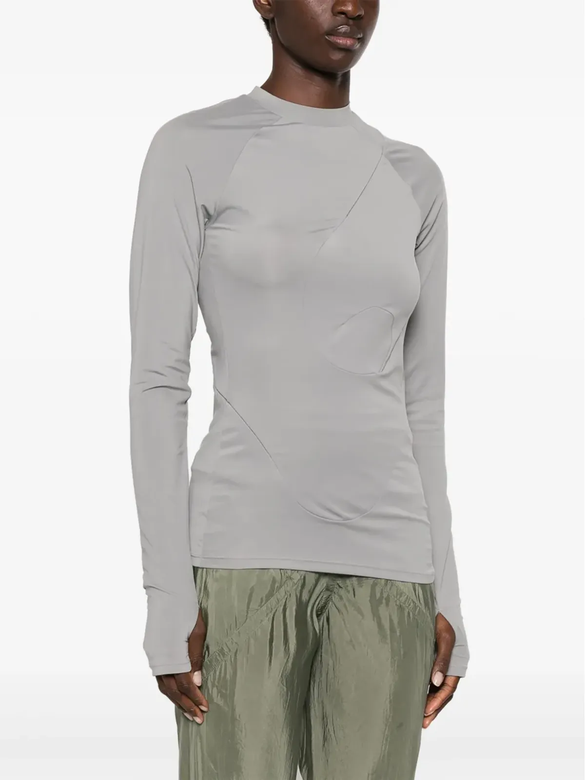 Post Archive Faction panelled jersey T-shirt - Green - 画像3