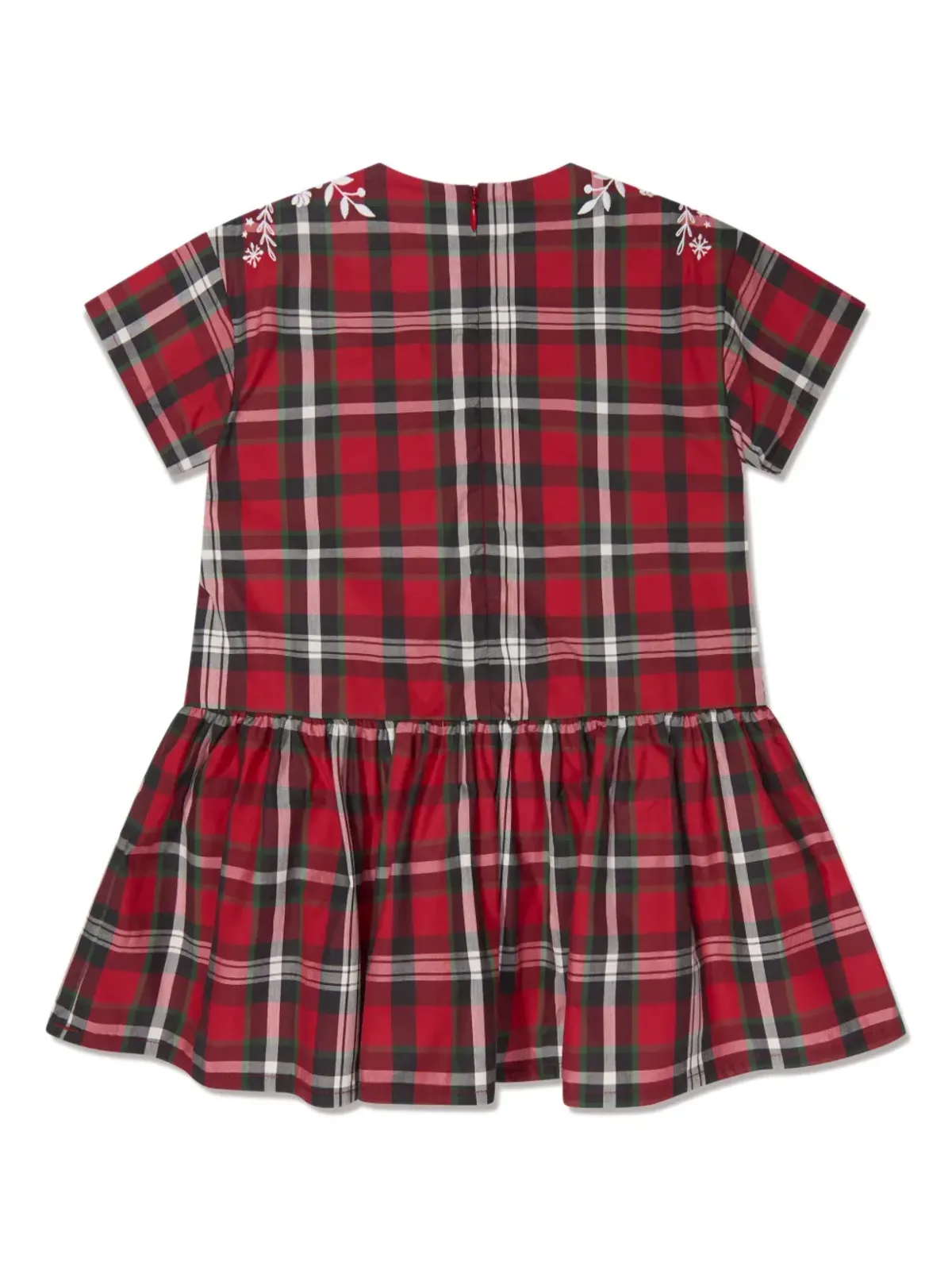 Kenzo Kids タータン柄コットンのドレス - レッド - 画像2