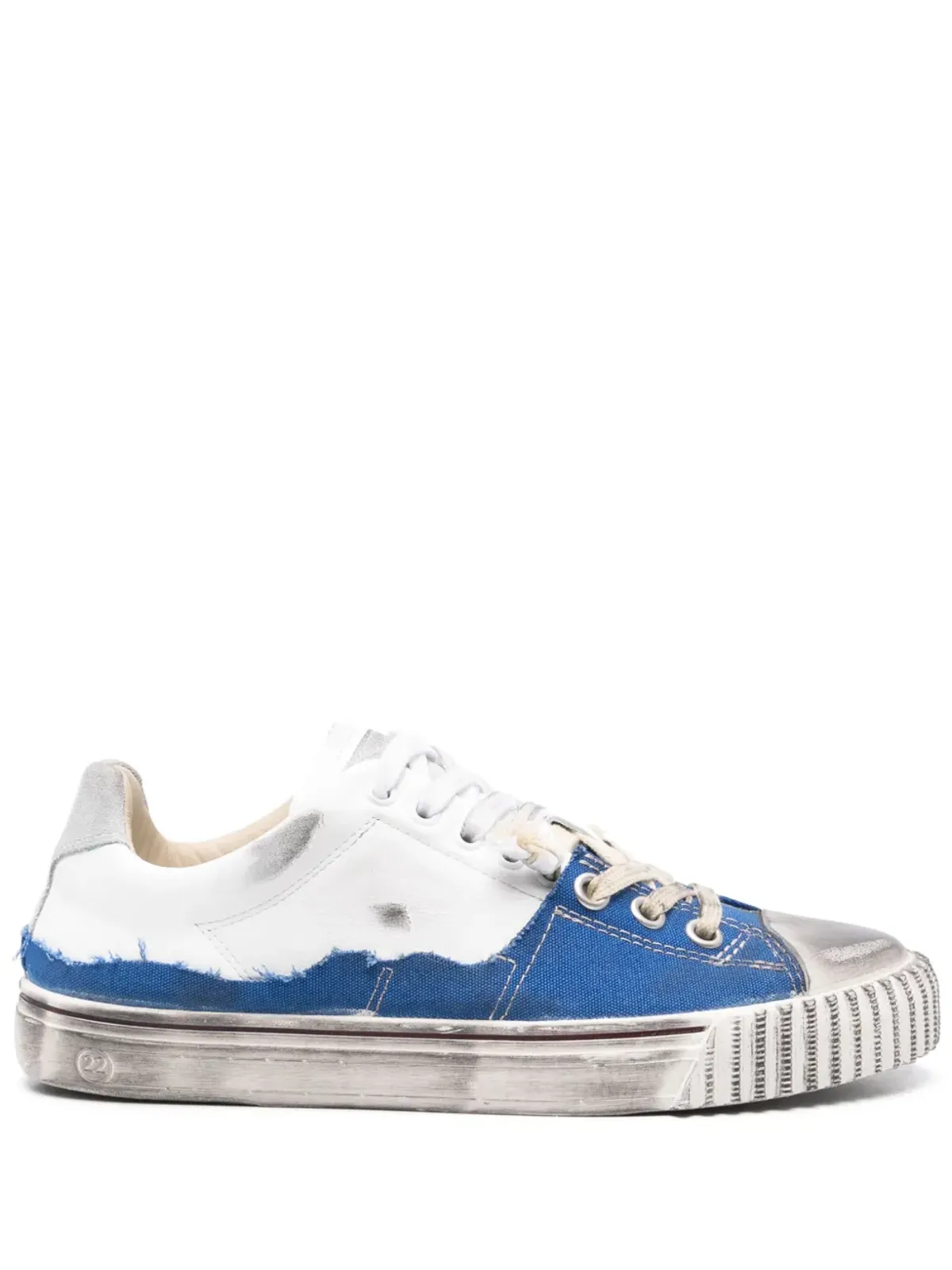Maison Margiela ニューエボリューション ダメージ加工スニーカー - ホワイト - 画像1