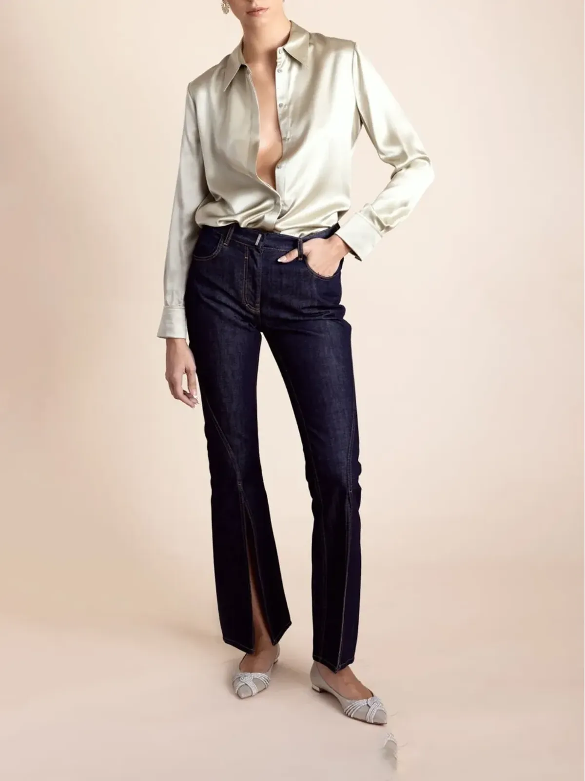 Brandon Maxwell スペンス シルクシャツ - 画像2