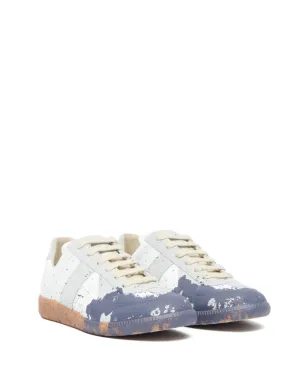 Maison Margiela レプリカ ペイント レザー スニーカー - ホワイト - サムネイル2