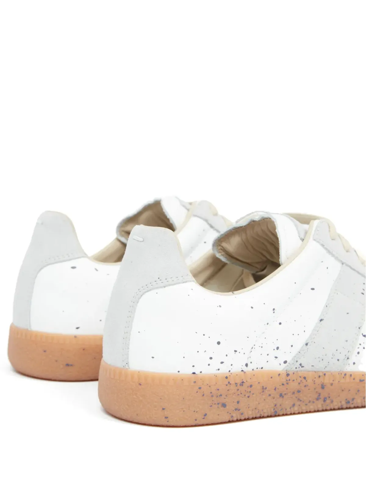Maison Margiela レプリカ ペイント レザー スニーカー - ホワイト - 画像4