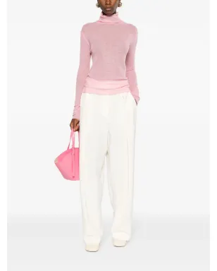 Jil Sander 半透け感のあるロゴパッチ ニットセーター ピンク - サムネイル2