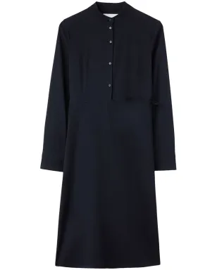 Jil Sander wrapover-panel ヴァージンウール シャツドレス - ブルー - サムネイル1