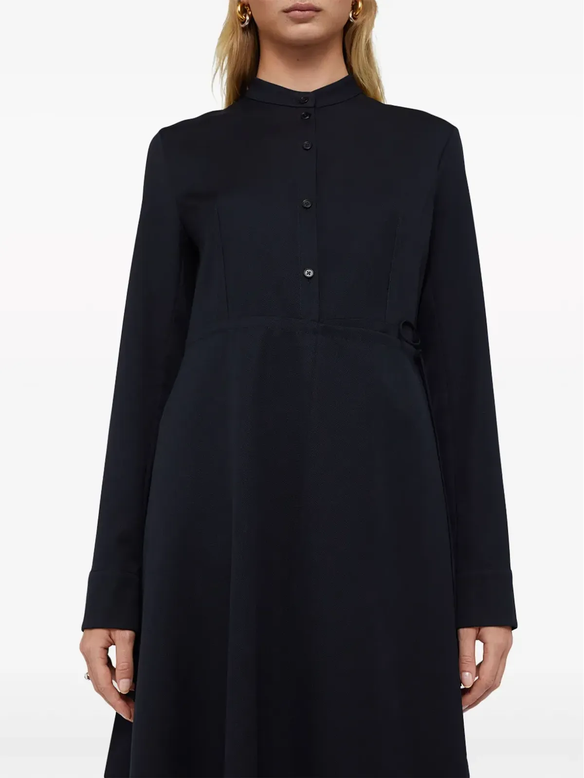 Jil Sander wrapover-panel ヴァージンウール シャツドレス - ブルー - 画像2